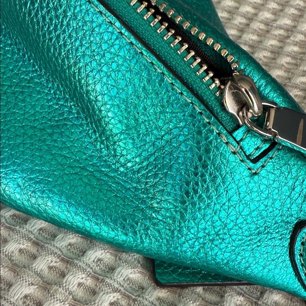 Coach Teal Leather Women's Bag - Picture 6 of 9
